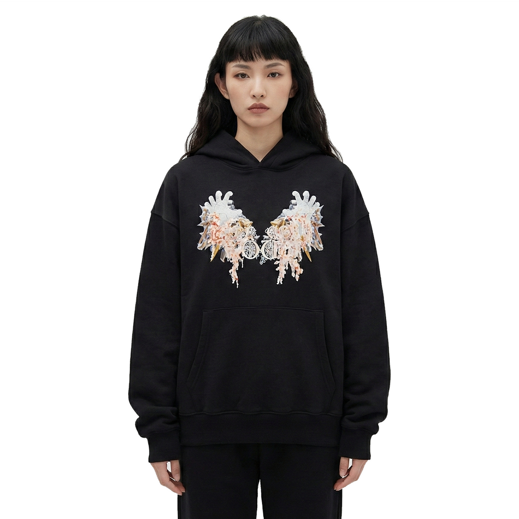 Hoodie nera "Avarizia"