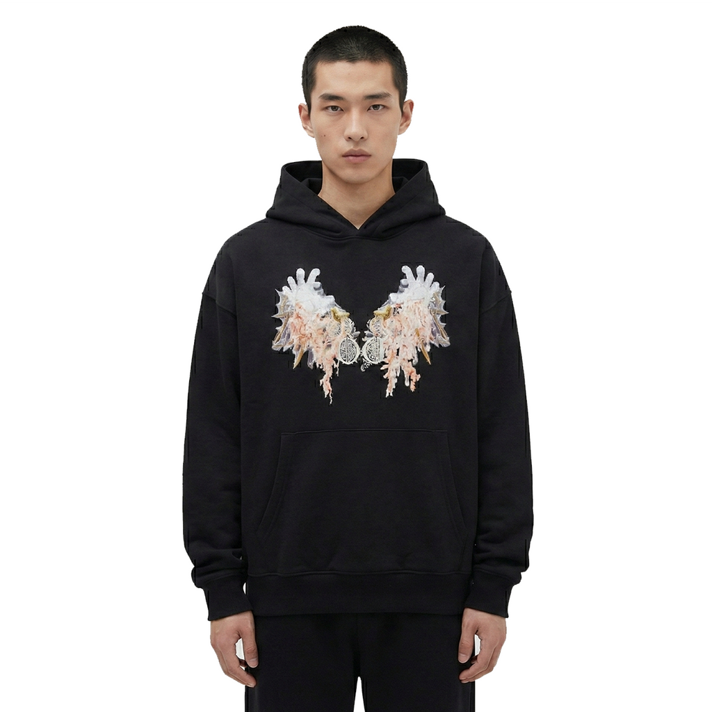 Hoodie nera "Avarizia"