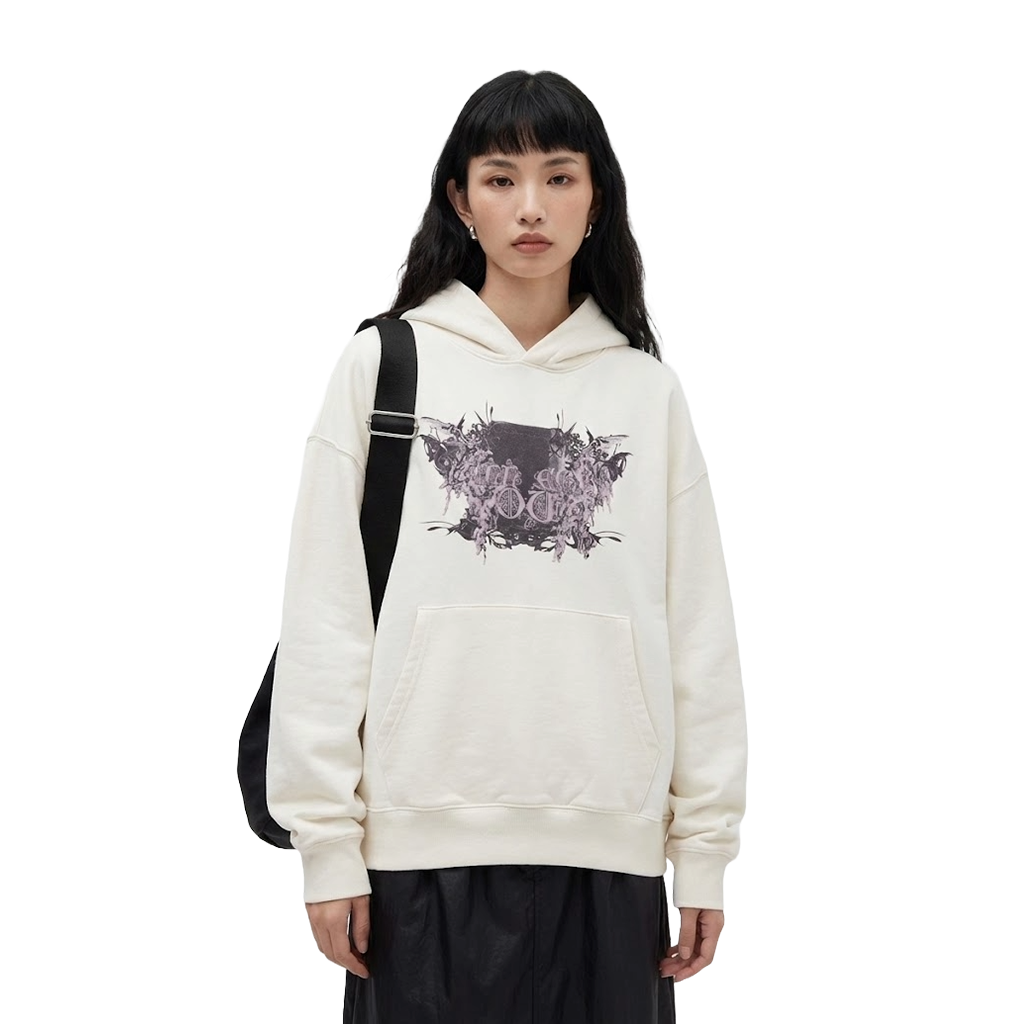 Hoodie bianca "Avarizia"